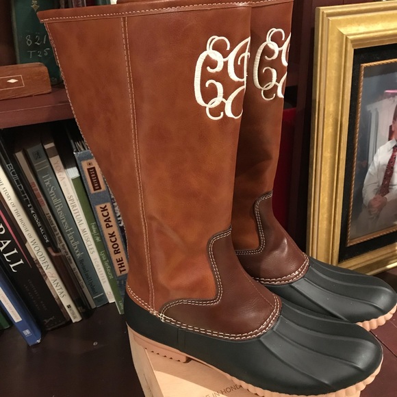 monogram chloe duck boots